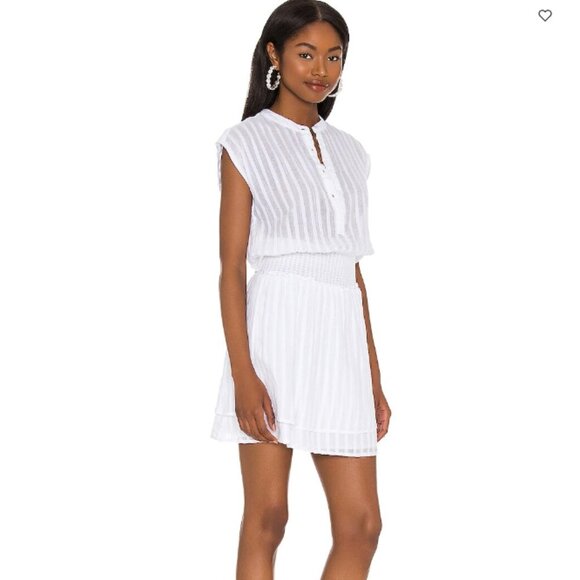 Rails Angelina Dress in white shadow stripe size medium - Picture 2 of 7